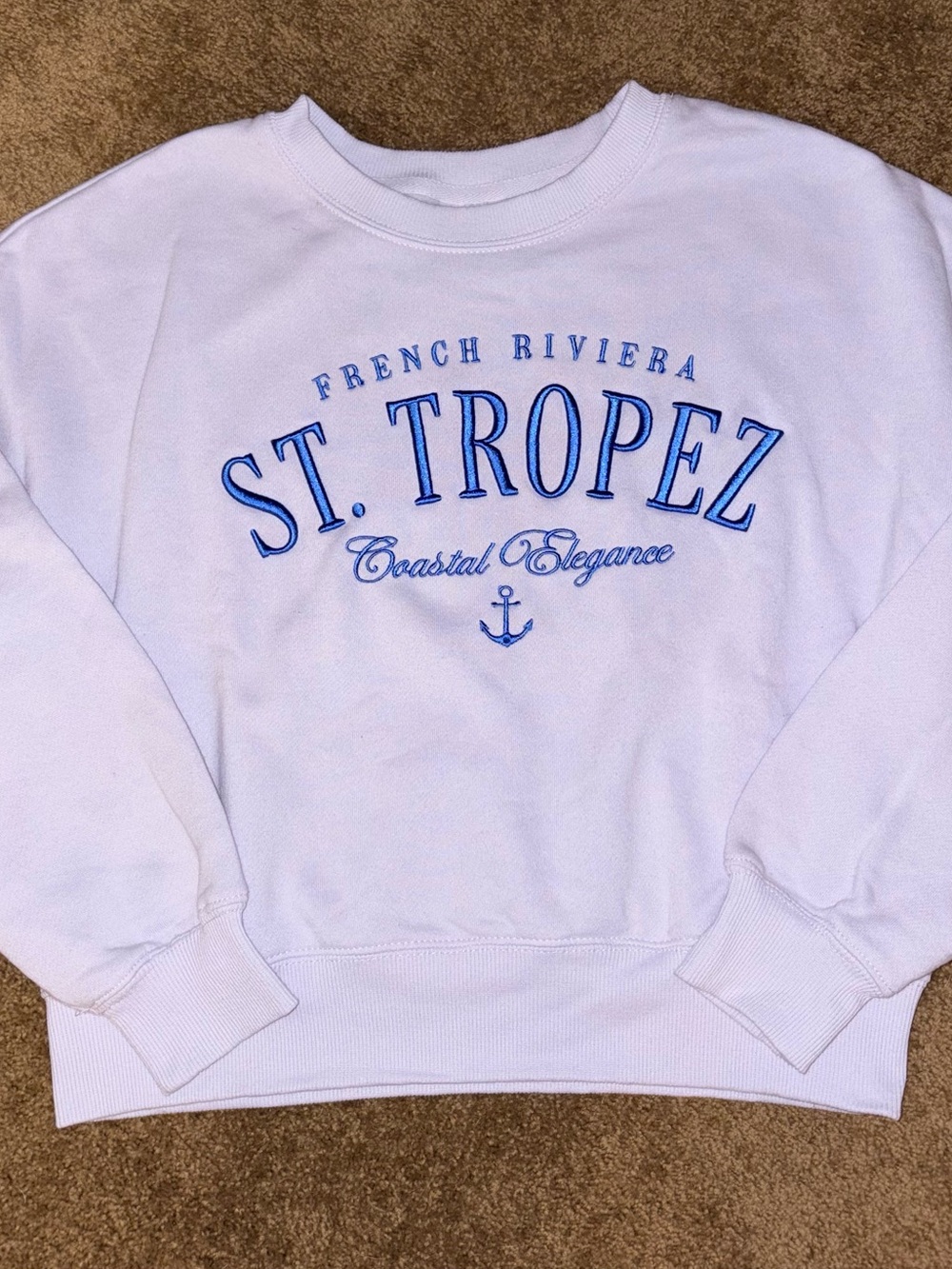 Cropped Graphic Lightweight Sweatshirt